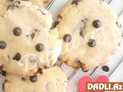 Damla şokoladlı qurabiyə resepti