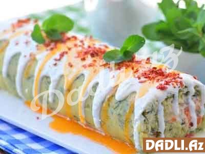 Qarnetürlü rulet salatı resepti - Video resept