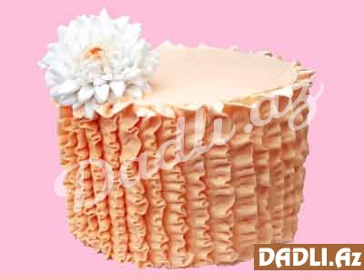 Asan volanlı qaymaq kremli tort bəzədilmə resepti - Video resept