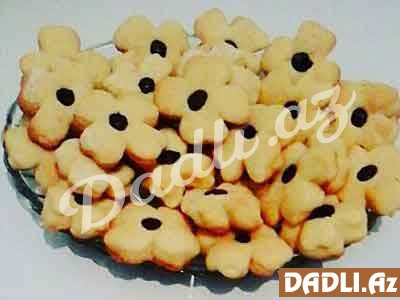 Gül formalı qurabiyə resepti