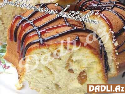 Sobadan istifadə etmədən ləziz, kişmişli keks resepti