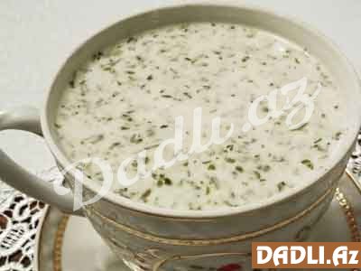 Göyərtini bişirmədən hazırlanan dovğa resepti