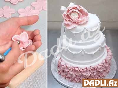Eleqant (toy,nişan) tort bəzədilmə resepti - Video resept