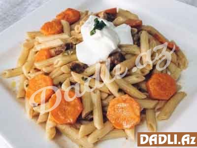 Ətli, tərəvəzli makaron resepti