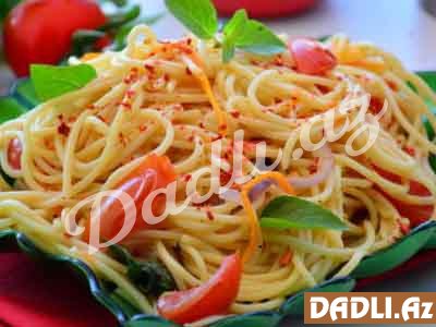 Tərəvəzli makaron resepti - Video resept