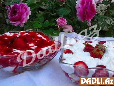 Çiyələk deserti resepti