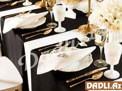 Süfrə bəzəyi – çəngəl, bıçaq, qaşıq düzülüşü