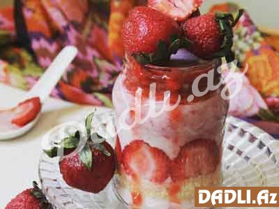 Çiyələkli desert resepti