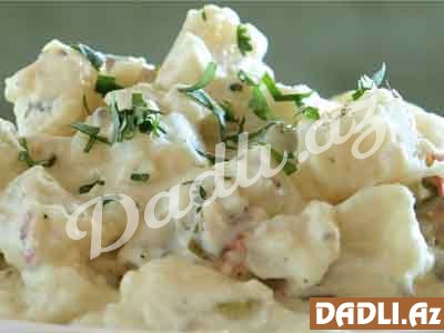 Qatıqlı kartof salatı resepti