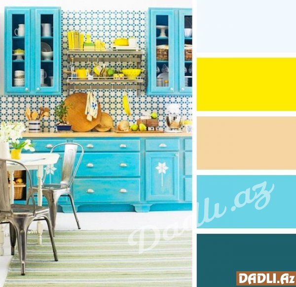 Mətbəx dizaynında uyğun rəng seçimi