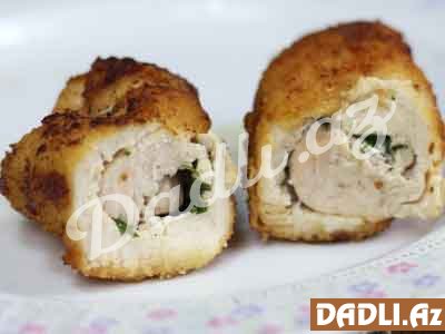 Kərəyağlı toyuq ruleti resepti - Video resept