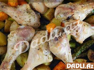 Sobada tərəvəzli toyuq resepti - Video resept