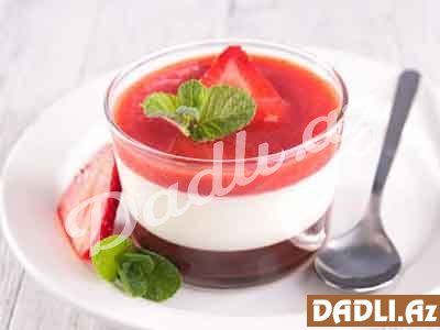 Limonlu və yoqurtlu panakota resepti