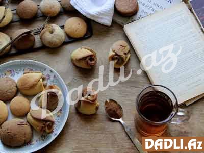 Qızılgül formalı peçenyelər resepti