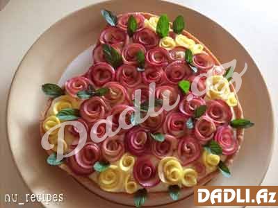 Almalı gül tartoleti resepti