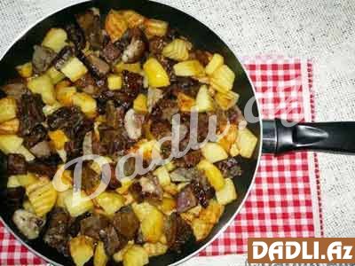 Kartoflu iç-çalat qızartması resepti