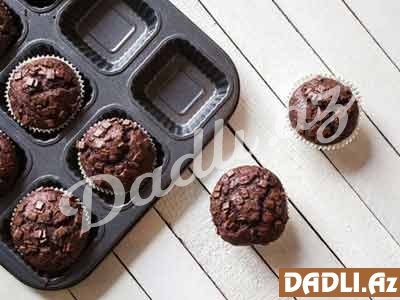 Kakaolu muffi asan və dadlı resepti