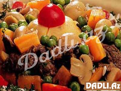 Sobada ət qovurması ilə plov resepti