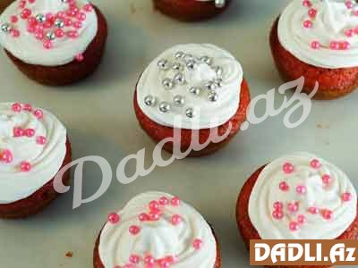 Qırmızı mərmər cupcake resepti - Video resept
