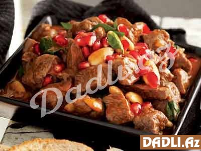 Narlı və badamlı quzu əti resepti