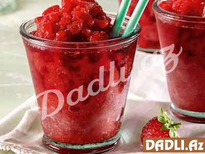 Çiyələkli sorbe resepti