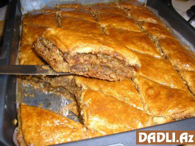 Qozlu soçi paxlavası resepti - FOTO RESEPT