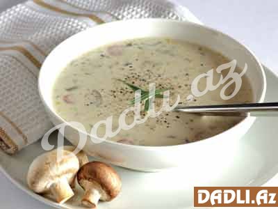 Qaymaqlı göbələk şorbası resepti
