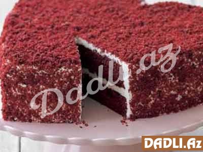 Qırmızı məxməri ürək tortu resepti - FOTO RESEPT