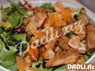 Mandarinli toyuq salatı resepti