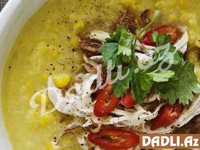 Qarğıdalılı toyuq şorbası resepti