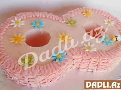 8 rəqəm tort hazırlama - FOTO RESEPT