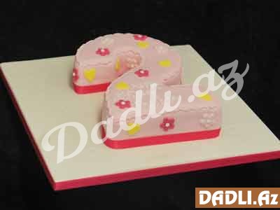 2 rəqəm tort hazırlama - FOTO RESEPT