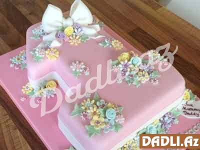 1 rəqəm tort hazırlama - FOTO RESEPT