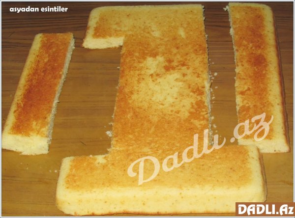 1 rəqəm tort hazırlama - FOTO RESEPT