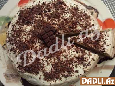 Xamalı kremlə bananlı tort resepti