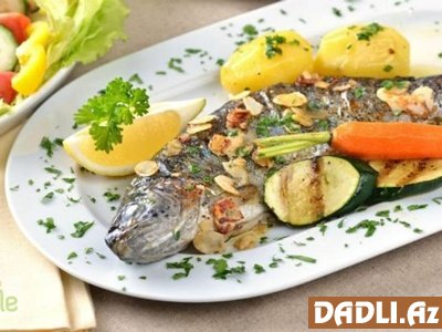 Badamlı və kişmişli alabalıq resepti