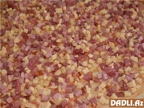 Qızılgül formalı pizza resepti - FOTO RESEPT