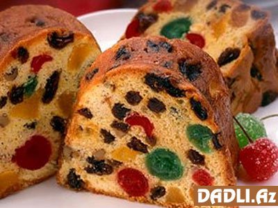 Meyvəli keks resepti