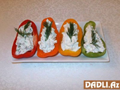 İçi doldurulmuş rəngli bibər qəlyənaltısı resepti