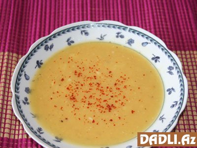 Kartoflu mərcimək şorbası resepti